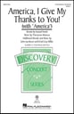 America, I Give My Thanks to You! Three-Part Mixed choral sheet music cover